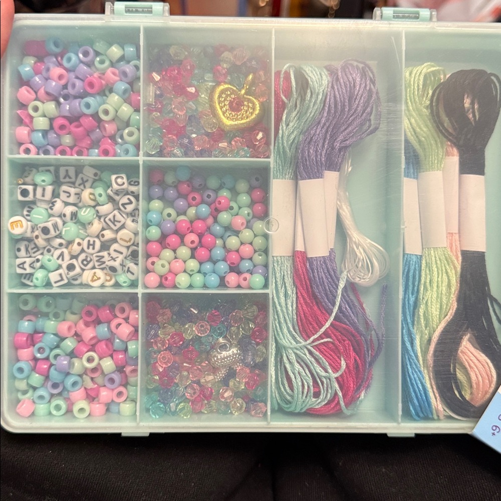 Friendship Bracelet Kit - Multicolor beads, charms and alphabet squares! - Picture 2 of 6
